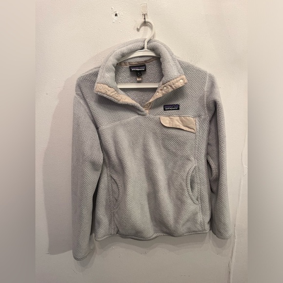 Patagonia Re-Tool Snap T Powder Blue Ivory Medium Womens Outerwear - Picture 2 of 3